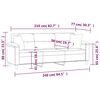 vidaXL 3-osobowa sofa z poduszkami, ciemnoszara, 210 cm, mikrofibra