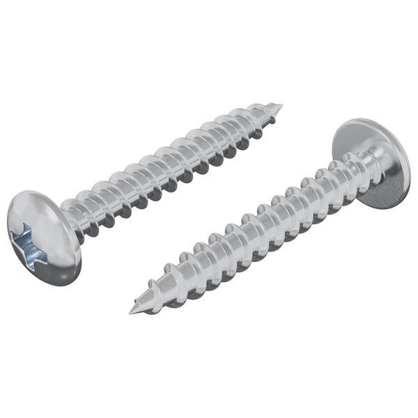 vidaXL Wkręt Drewniany 2 pcs Srebrny M4 x 28 mm Żelazo