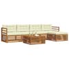 vidaXL Zestaw sof na zewnątrz z poduszką 6 pcs Naturalny i Kremowy