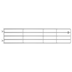 vidaXL Brama do zagrody, 5 pręt&oacute;w, stal, (150-400)x90 cm, srebrna