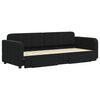 vidaXL Sofa rozsuwana z szufladami, czarna, 80x200 cm, aksamit