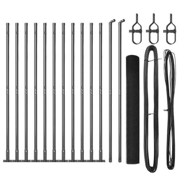 vidaXL Słupek ogrodzeniowy. Szary 25 x 1,2 m (siatka 19 x 19 mm)
