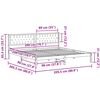 vidaXL Ramka ł&oacute;żka Ciemnoszary 200 x 200 cm Lite drewno sosnowe