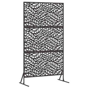 vidaXL Ekran prywatności 100 x 50 x 180 cm Stal Czarny