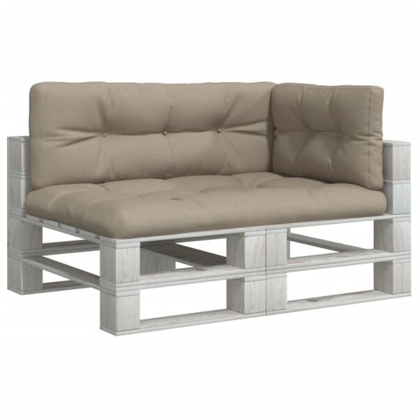 vidaXL Poduszki na palety, 3 szt., kolor taupe, tkanina