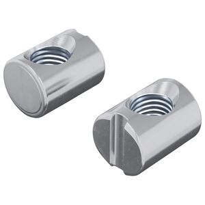vidaXL Nakrętki Barrel 2 pcs Srebrny M6 x 13 mm Metal
