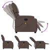 vidaXL Rozkładany fotel masujący, brązowy, obity sztuczną sk&oacute;rą