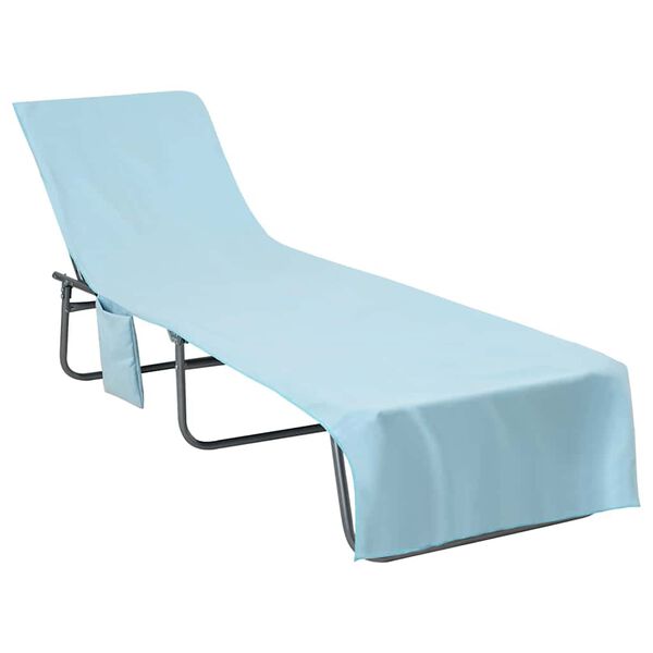 vidaXL Ręczniki na leżak 2 pcs Niebieski 210 x 75 cm