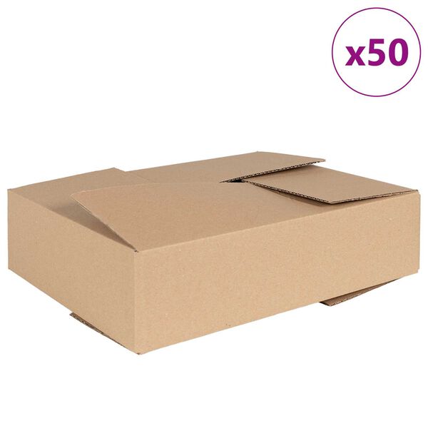 vidaXL Pudełko składane 50 pcs Naturalny 40 x 30 x 10 cm Tektura