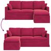 vidaXL Sofa Czerwone wino