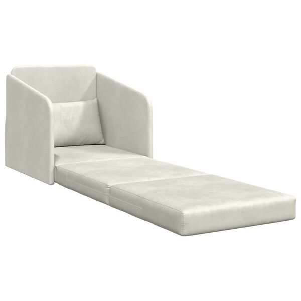 vidaXL Sofa Bed Kremowy 65 x 80 x 83 cm Aksamit