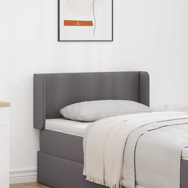 vidaXL Ucho Głowy 2 pcs Szary 40 x 16 x 5 cm Sklejka i sztuczna sk&oacute;ra