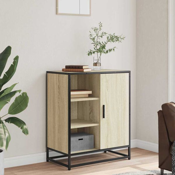 vidaXL Komoda, dąb sonoma, 62x35x76 cm, materiał drewnopochodny