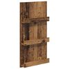 vidaXL Regał na gazety z p&oacute;łką Stare drewno 51 x 11 x 102 cm