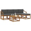 vidaXL Zestaw sof na zewnątrz z poduszką 6 pcs Naturalny i Antracytowy