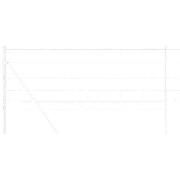 vidaXL Ogrodzenie pastwiskowe Srebrny 25 x 0,8 m Stal galwanizowana