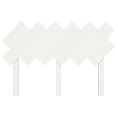 vidaXL Wezgłowie łóżka, białe, 122,5x3x80,5 cm, lite drewno sosnowe