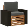 vidaXL Środkowa sofa ogrodowa naturalny