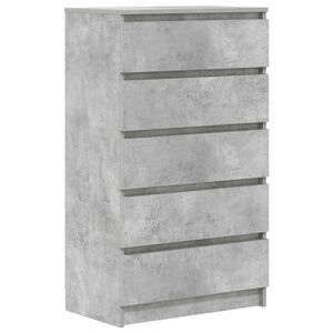 vidaXL Komoda, szarość betonu, 60x36x103 cm, materiał drewnopochodny
