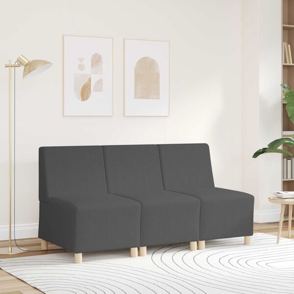 vidaXL | Modułowa sofa bez podłokietnik&oacute;w | ciemno szary 55 x 74 x 82 cm