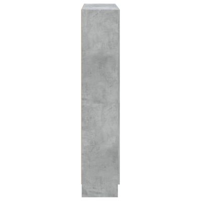 vidaXL Szafka na książki, szarość betonu, 82,5 x 30,5 x 150 cm, płyta