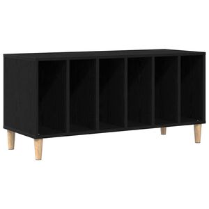 vidaXL Szafka na płyty winylowe z p&oacute;łką Czarny Dąb 100 x 38 x 48 cm