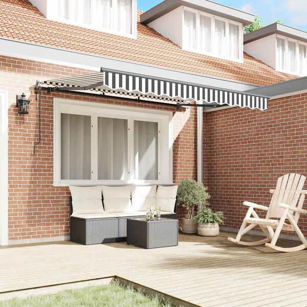 vidaXL Markiza zwijana Antracyt 350 x 200 cm tkanina