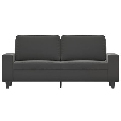 vidaXL Sofa 2-osobowa, ciemnoszary, 140 cm, tapicerowana mikrofibrą