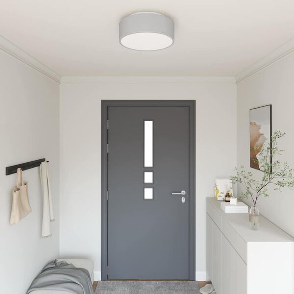 vidaXL Lampa Sufitowa Z reflektorami Szary 38 x 38 x 13,5 cm tkanina