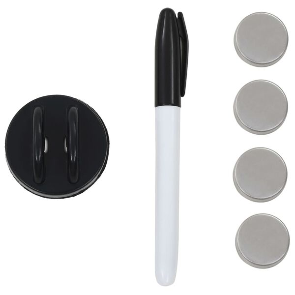 vidaXL Ścienna tablica magnetyczna, szklana, biała, 80 x 60 cm