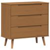 vidaXL Komoda z szufladami MOLDE Karmel 80 x 40 x 80 cm