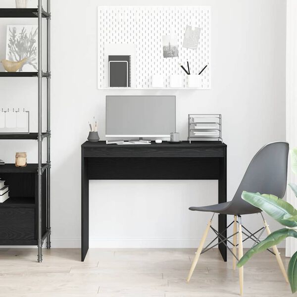 vidaXL Biurko Czarny Dąb 90x40x72 cm Drewno konstrukcyjne