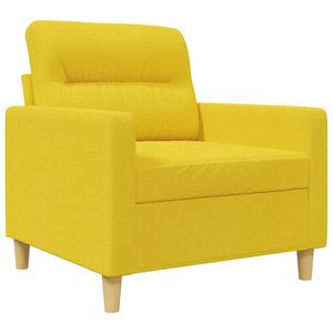 vidaXL Fotel, jasnoż&oacute;łty, 60 cm, obity tkaniną