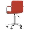 vidaXL Obrotowe krzesło stołowe, winna czerwień, obite sztuczną sk&oacute;rą