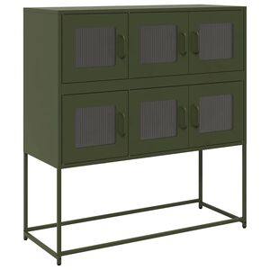 vidaXL Szafka, oliwkowa, 100,5x39x107 cm, stal walcowana na zimno