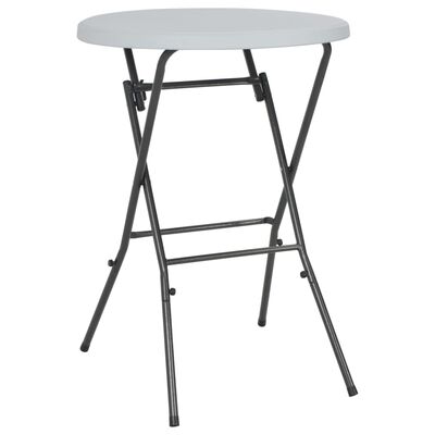 vidaXL Składany stolik barowy, biały, 80 x 110 cm, HDPE