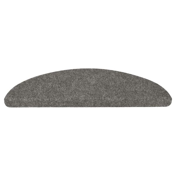 vidaXL Samoprzylepne nakładki na schody, 15 szt., 56x17x3 cm, szare