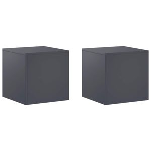vidaXL Stojak na rośliny 2 pcs antracytowy 40 x 40 x 40 cm