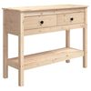 vidaXL Stolik konsolowy, 100x35x75 cm, lite drewno sosnowe