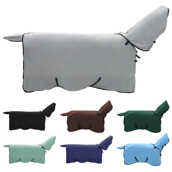 vidaXL Koc dla Koni Pełny jasnoszary i r&oacute;żowy Poliester