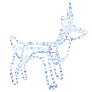 vidaXL Świąteczna dekoracja - renifer, zimna biel, 60x30x60 cm