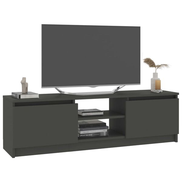 vidaXL Szafka pod TV, szara, 120x30x35,5 cm, materiał drewnopochodny