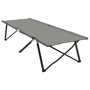 vidaXL Składane Ł&oacute;żko Kempingowe Szary 206 x 76 x 74 cm Oxford i stal