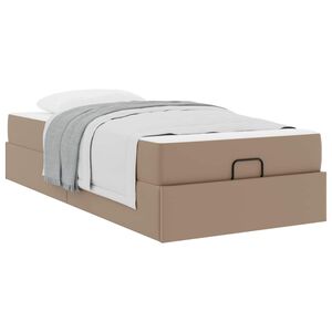 vidaXL Rama ł&oacute;żka z materacem Inny 2 szt. Brązowy PVC