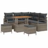 vidaXL Zestaw Sof na Ogr&oacute;d z poduszką z przechowywaniem 8 pcs Szary