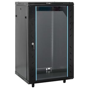 vidaXL Szafka serwerowa z k&oacute;łkami, 18U, 19", IP20, 60x60x100 cm
