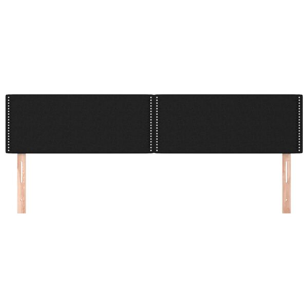 vidaXL Zagł&oacute;wki, czarne, 180x5x78/88 cm, tkanina