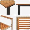 vidaXL Zestaw do jadalni w ogrodzie 5 pcs Beżowy Lite Drewno Akacji