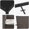 vidaXL Zestaw do jadalni w ogrodzie 5 pcs Brązowy i czarny Rattan PE