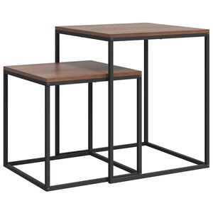 vidaXL Zestaw stolik&oacute;w kawowych 2 szt. materiał drewnopochodny i metal